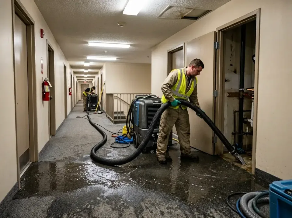 multi-unit-apartment-hallway-f-005 — frequently asked questions, Emergency Burst Pipe Water Extraction & Removal in Rothschi…